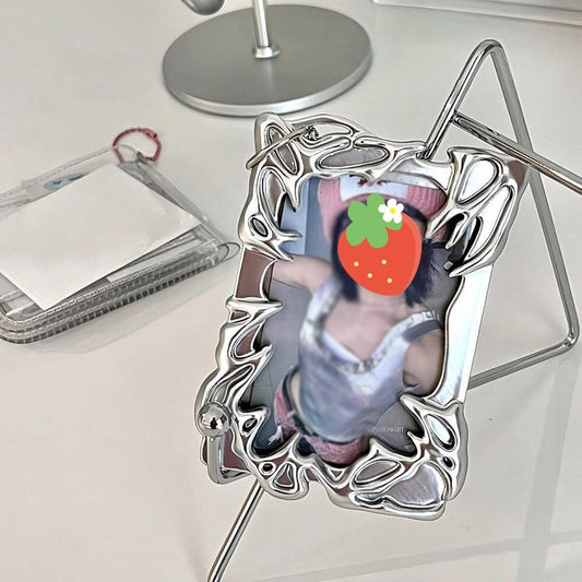 Silver Plating Irregular Frame Photo Card Holder