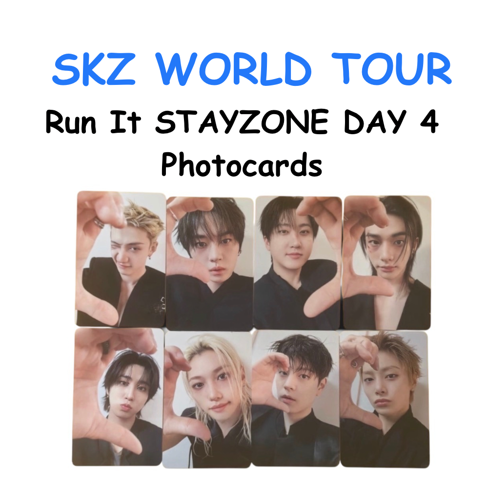 Stray Kids WORLD TOUR RUN IT STAYZONE DAY 4 PHOTOCARDS PREORDER