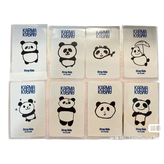 STRAY KIDS KARMA KMSTATION OFFLINE FANSIGN ROUND 1.0 BACK WITH PANDA DRAWINGS BY THE MEMBERS SHANGHAI POB PREORDER