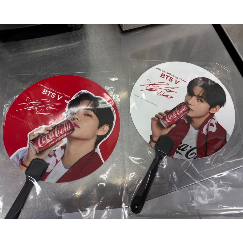 BTS V X COCA COLA VIETNAM PROMO OFFICIAL MINI FAN PREORDER