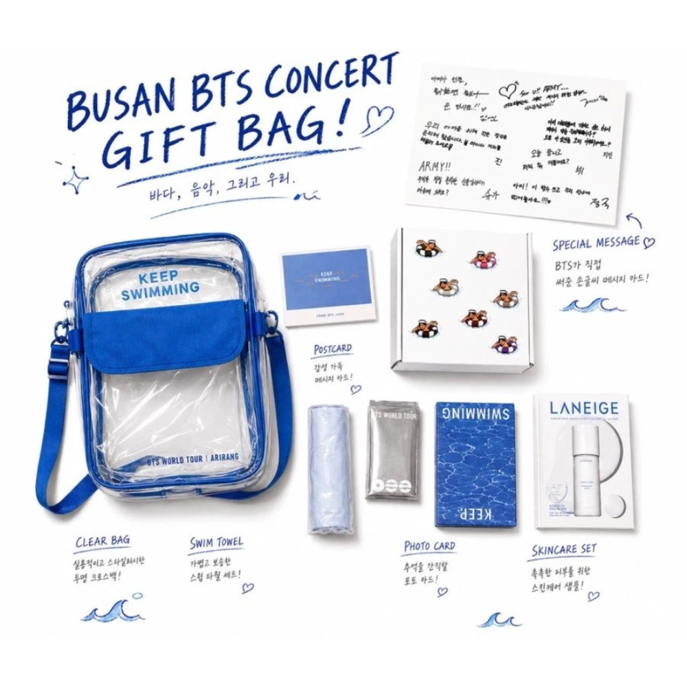 BTS Arirang Busan Gift Bag: Keep Swimming