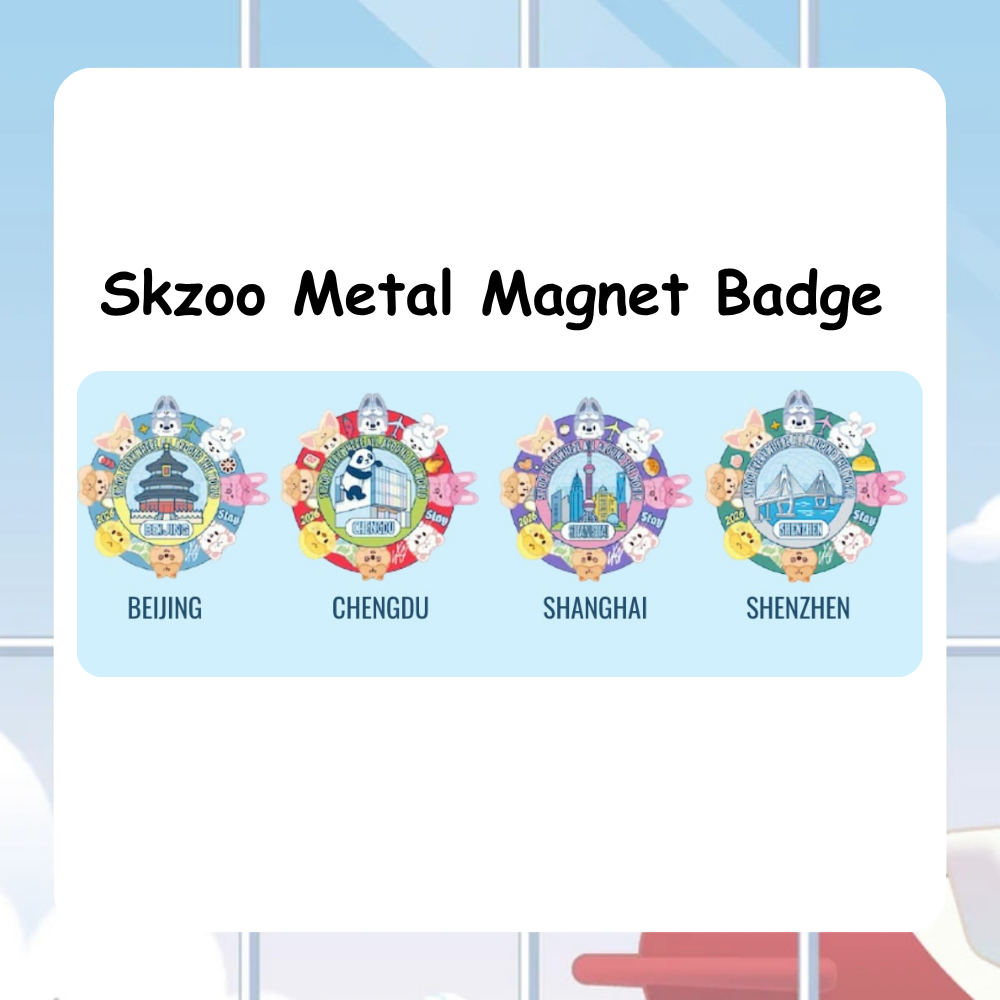 SKZOO EAATW POP-UP STORE IN CHINA PICK UP POP UP METAL MAGNET BADGE PREORDER