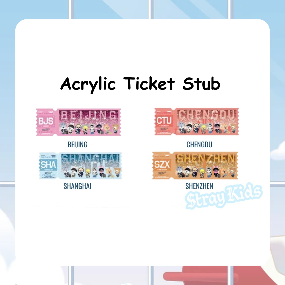 SKZOO EAATW POP-UP STORE IN CHINA PICK UP POP UP Acrylic Ticket Stub PREORDER