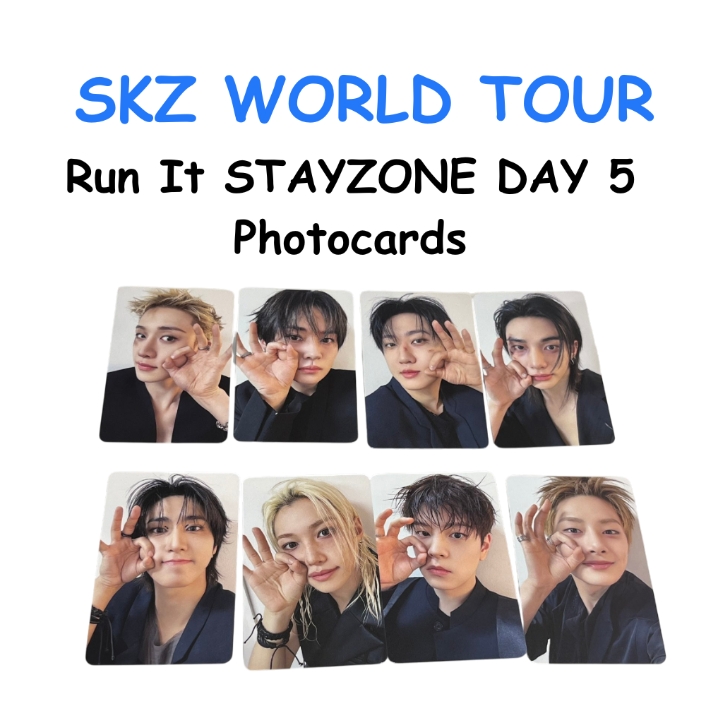 Stray Kids WORLD TOUR RUN IT STAYZONE DAY 5 PHOTOCARDS PREORDER