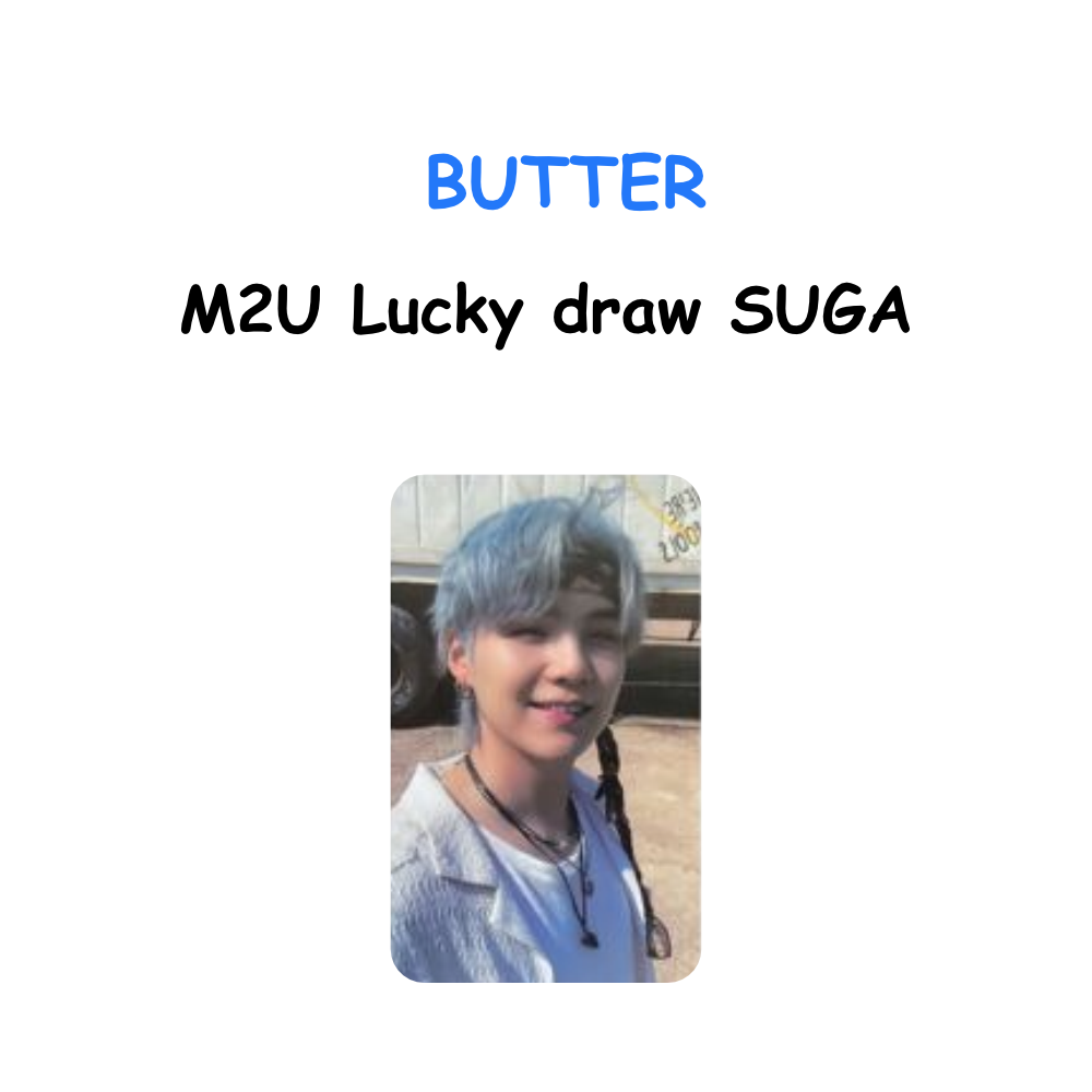 BTS BUTTER M2U LUCKY DRAW SUGA PHOTOCARD POB