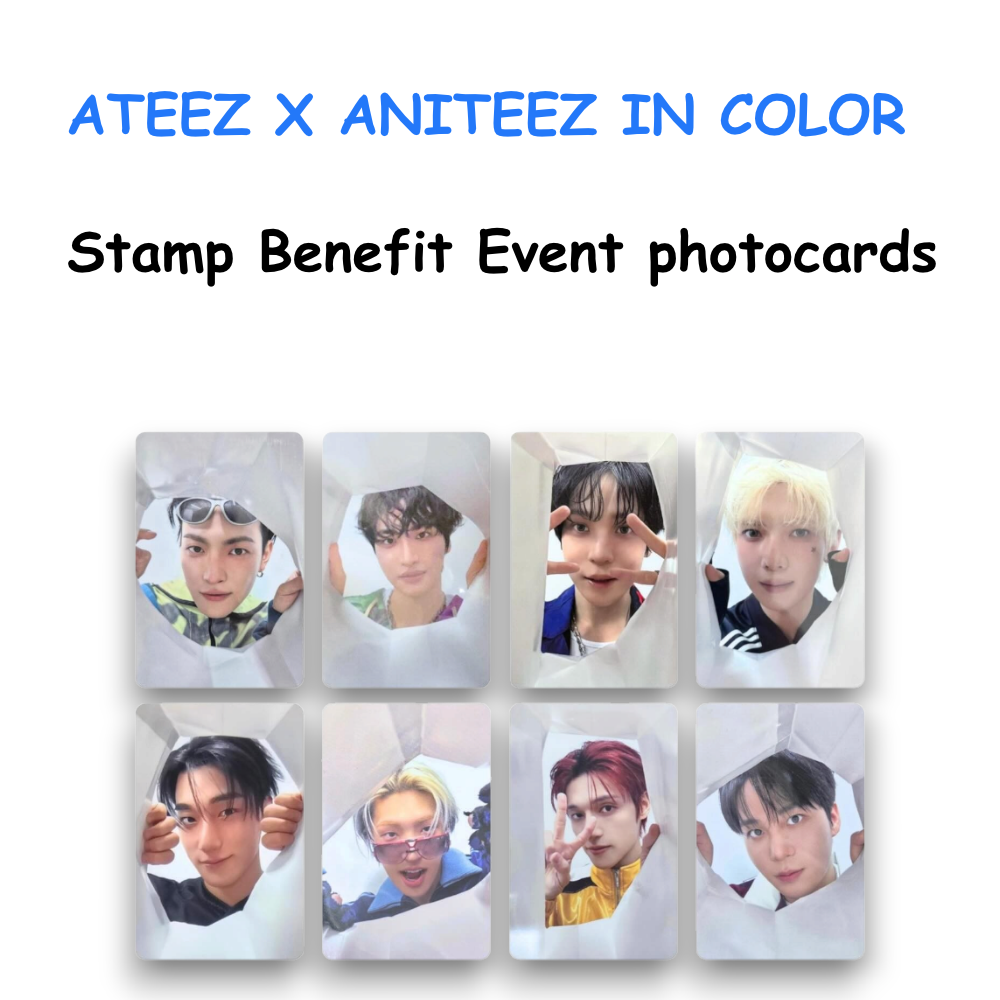 ATEEZ POP-UP STORE ANITEEZ IN COLOR STAMP BENEFIT OFFLINE EVENT PHOTOCARDS