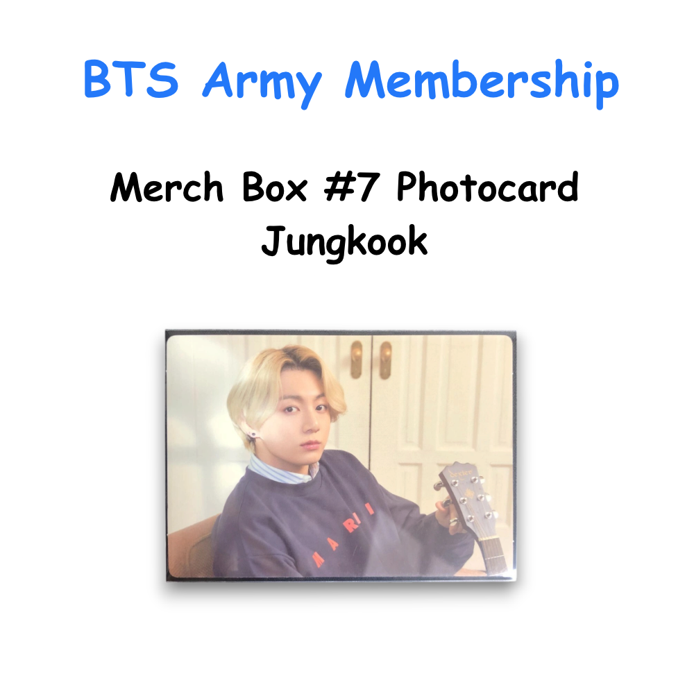 BTS Army Membership Merch Box #7 Photocard Jungkook