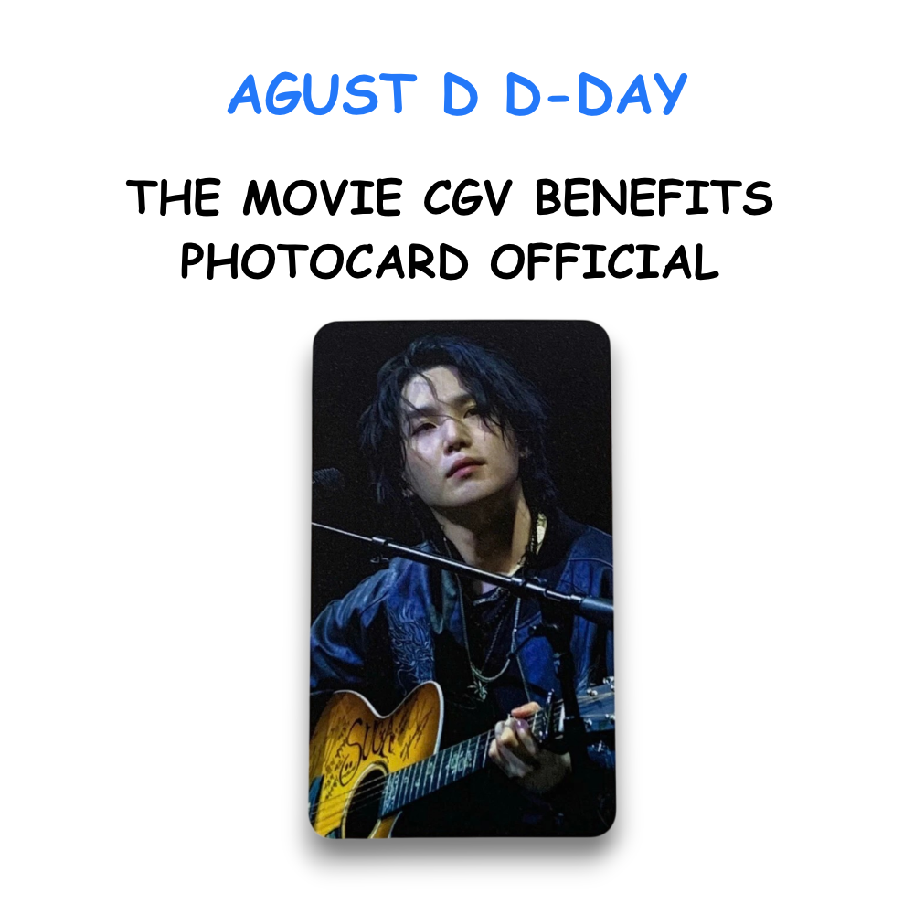 BTS AGUST D D-DAY THE MOVIE CGV BENEFITS OFFICIAL PHOTOCARD