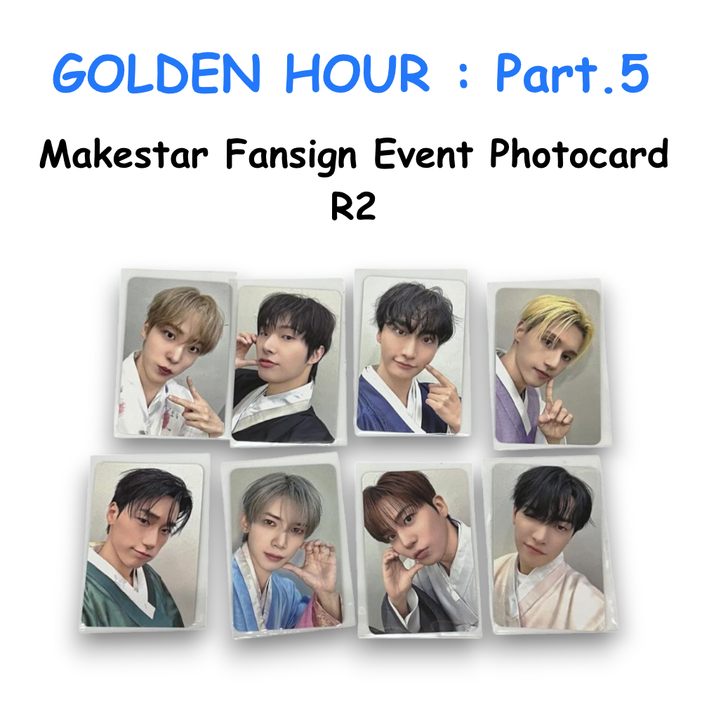 ATEEZ GOLDEN HOUR : Part.5 KQ Makestar Fansign Event Photocard R2 PREORDER