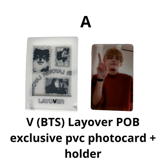V (BTS) Layover POB exclusive pvc photocard + holder