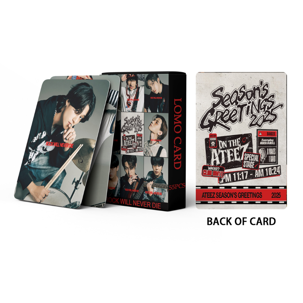 ATEEZ SEASON´S GREETINGS 2025 LOMO CARDS 55KS