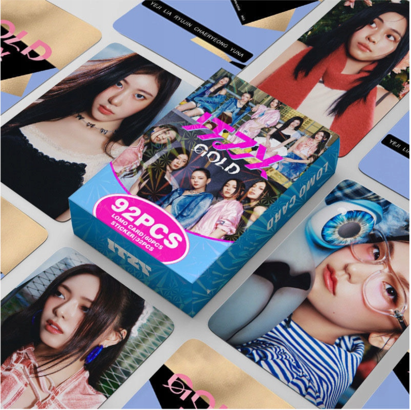 ITZY GOLD HOLOGRAFICKÉ LOMO CARDS 92 KS