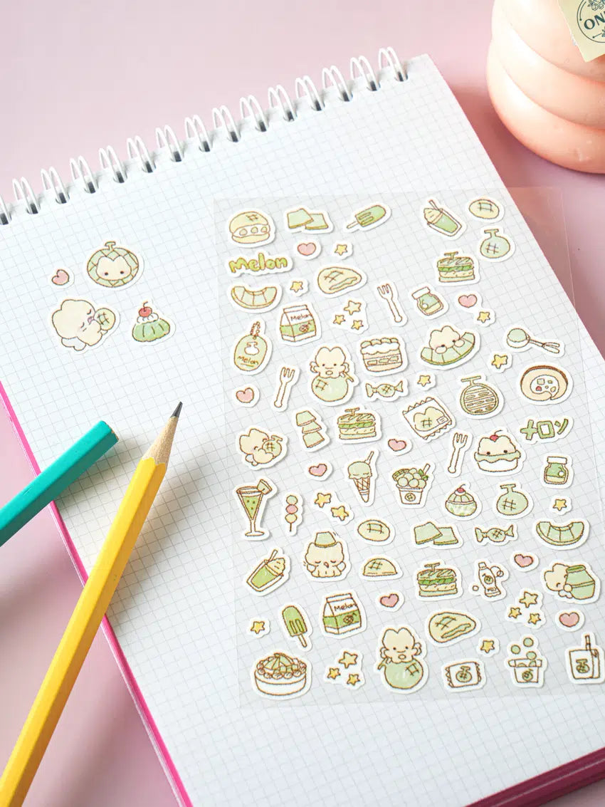 Fruit meow stickers 4ks