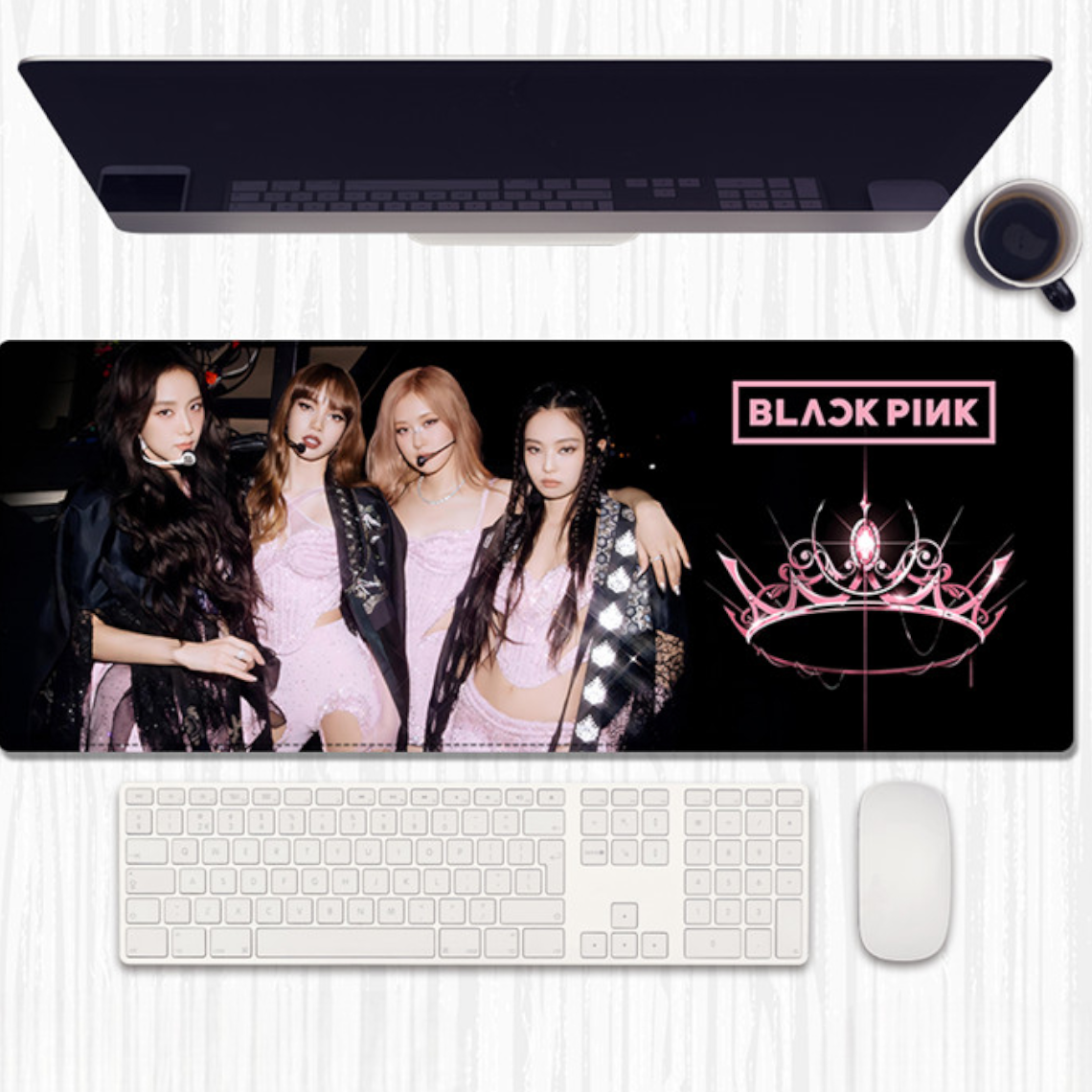 BLACK PINK PODLOŽKA POD MYŠ XL