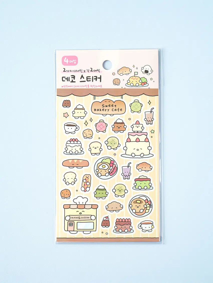 Cute food stickers 4ks