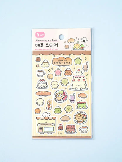 Cute food stickers 4ks