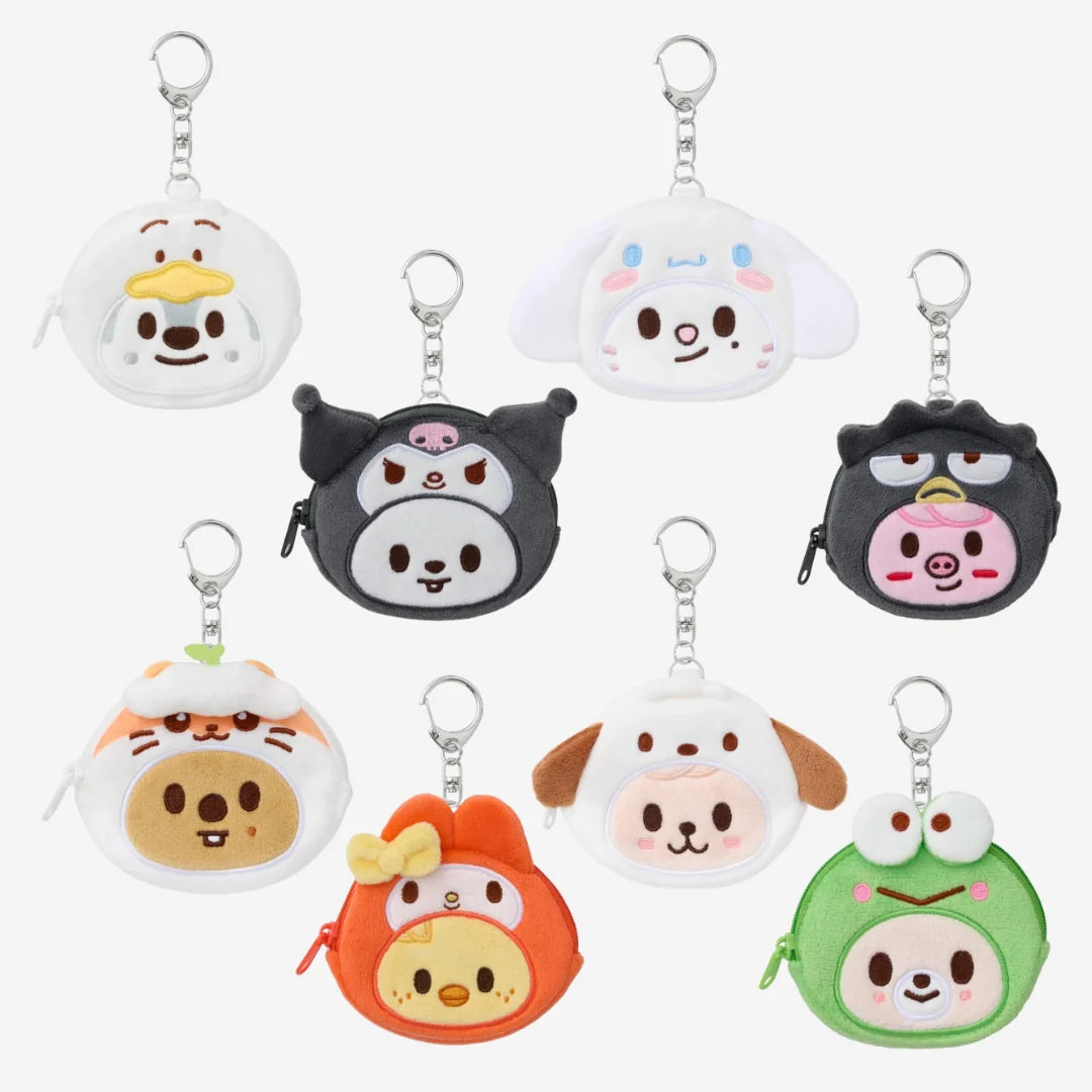 STRAY KIDS - RUN IT JAPANESE MD | SKZOO×SANRIO CHARACTERS BUTTON BADGE POUCH PREORDER