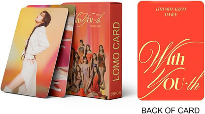 TWICE WITH YOUTH LOMO CARDS 55PCS