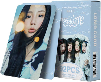 ILLIT SUPER REAL ME HOLOGRAPHIC LOMO CARDS 92PCS