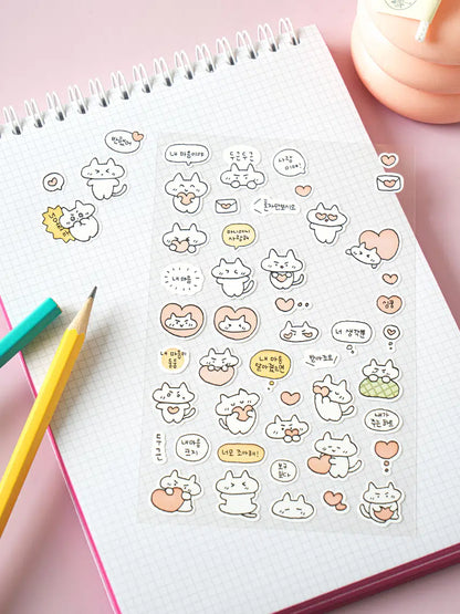 Happy cat stickers 4ks