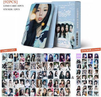 ILLIT SUPER REAL ME HOLOGRAPHIC LOMO CARDS 92PCS