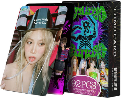 LE SSERAFIM CRAZY HOLOGRAPHIC LOMO CARDS 92PCS