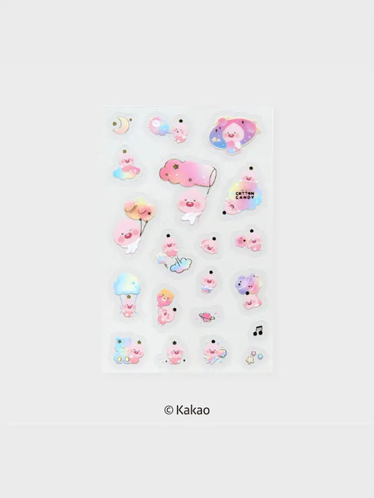 Transparent Little Kakao Friends stickers 3ks