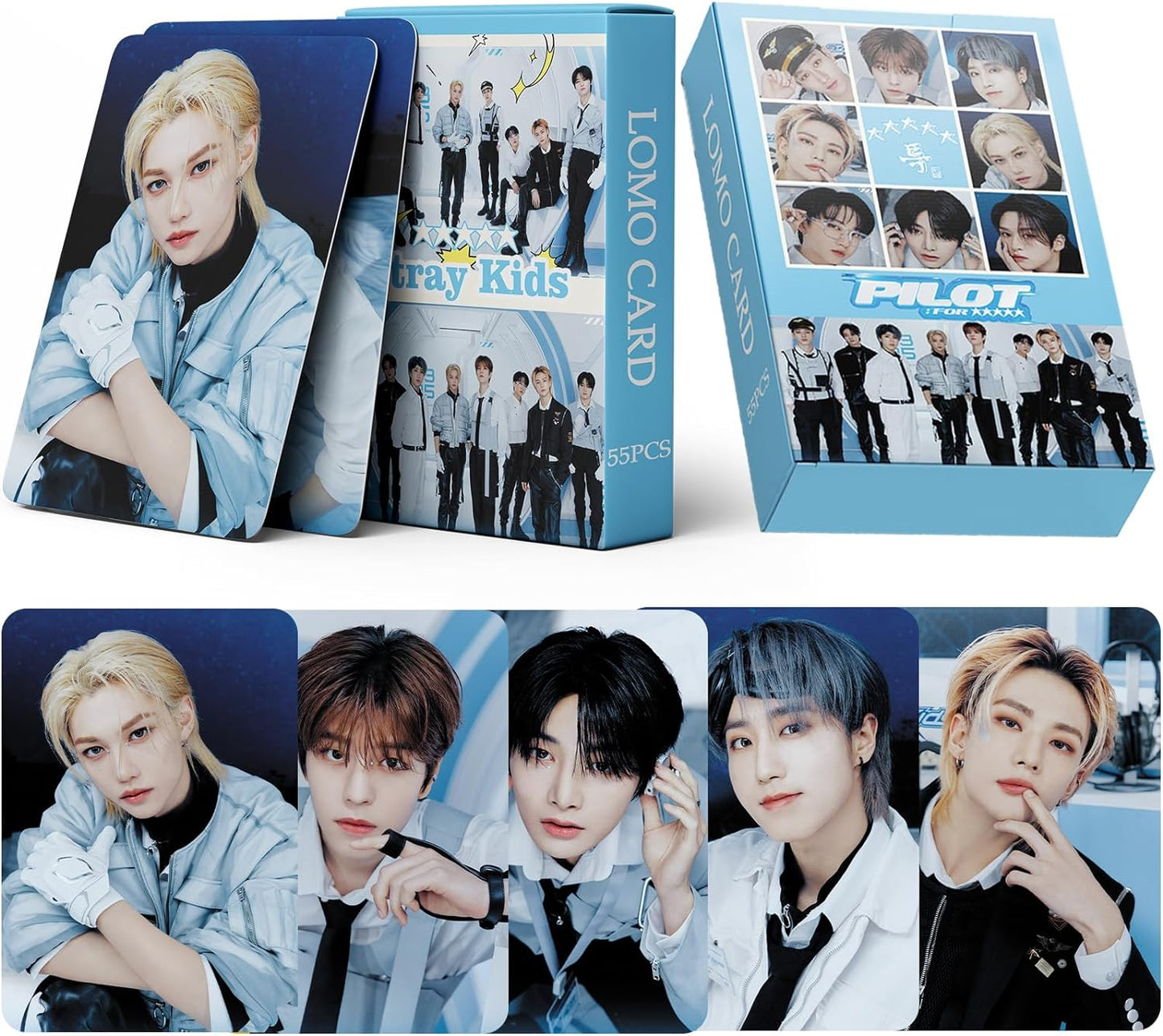 STRAY KIDS PILOT FOR ★★★★★ (5-STAR) LOMO CARDS 55KS