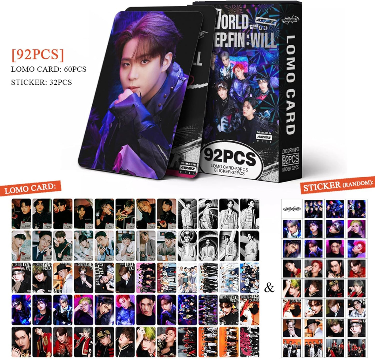 ATEEZ THE WORLD EP.FIN: WILL HOLOGRAFICKÉ LOMO CARDS 92KS