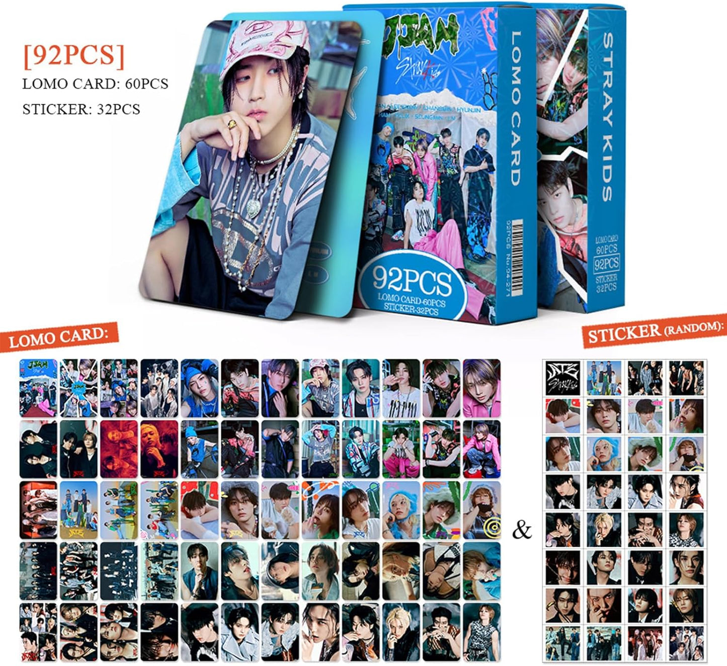 STRAY KIDS JJAM HOLOGRAFICKÉ LOMO CARDS 124KS