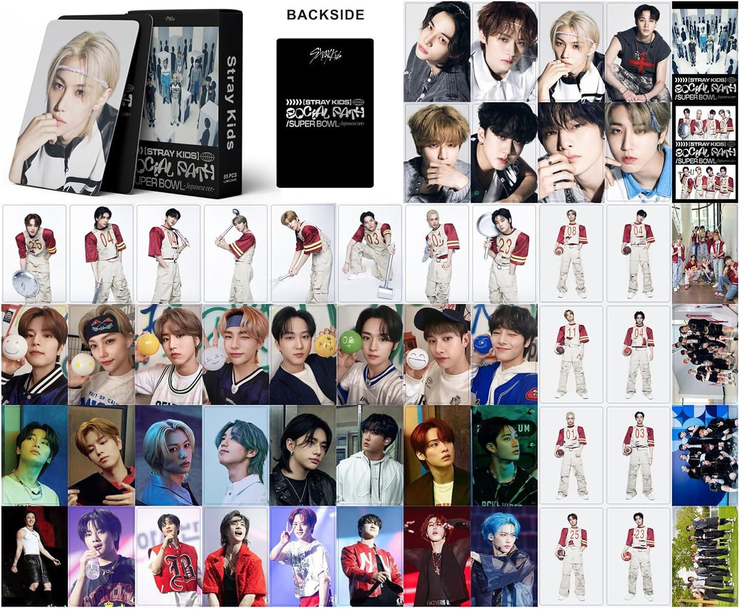STRAY KIDS SOCIAL PATH SUPER BOWL LOMO CARDS 55KS
