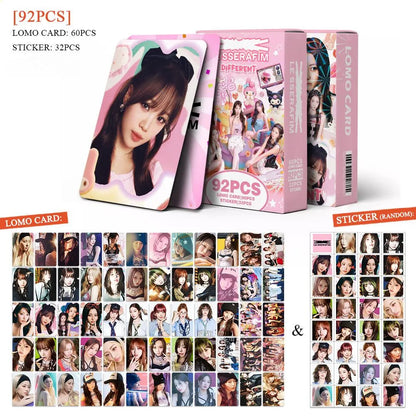 LE SSERAFIM DIFFERENT HOLOGRAPHIC LOMO CARDS 92PCS