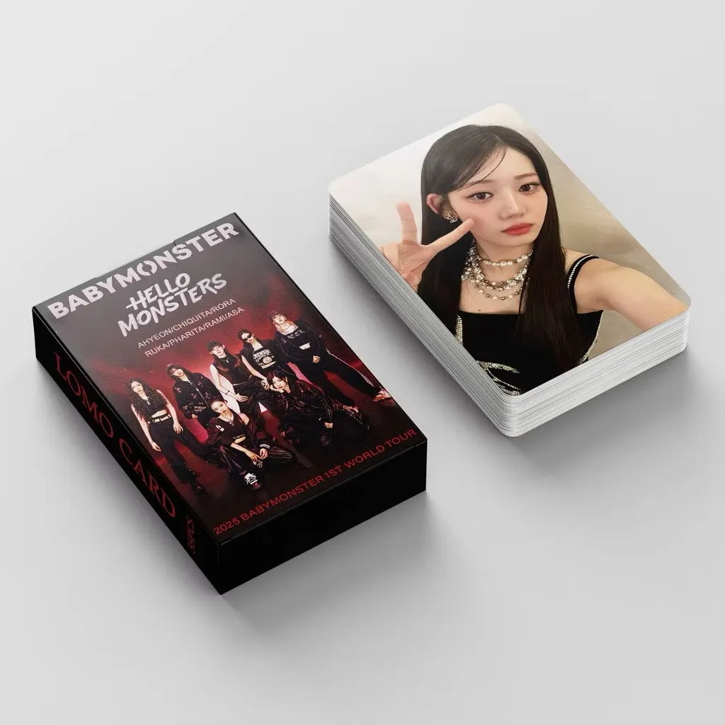 BABYMONSTER HELLO MONSTERS HOLOGRAFICKÉ LOMO CARDS 55 KS