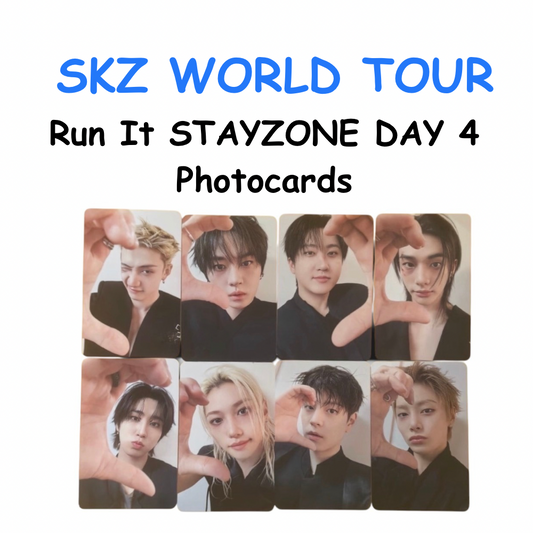 Stray Kids WORLD TOUR RUN IT STAYZONE DAY 4 PHOTOCARDS PREORDER