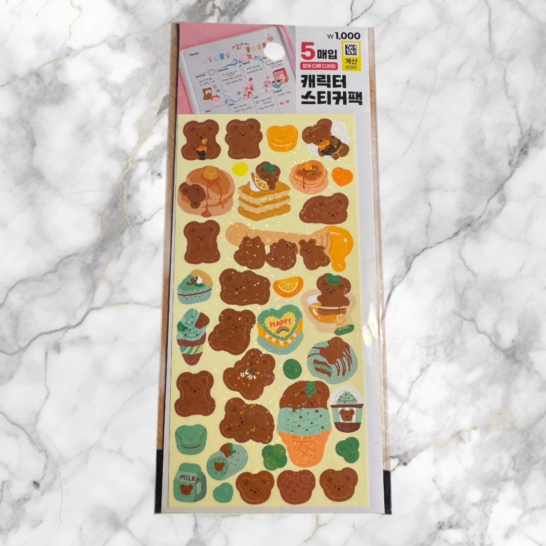 CUTE BEAR HOLOGRAPHIC STICKERS 5KS