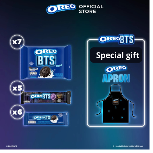 BTS X OREO Brown Sugar Pancake Sandwich Cookies gift set APRON PREORDER