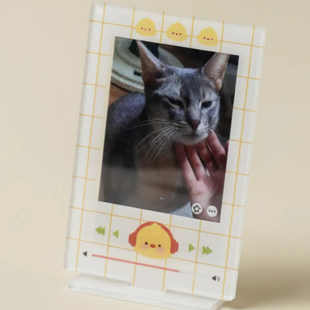 Bombicnic Acrylic Stand Photo Card Decorative Frame 2 Pieces