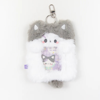 Fluffy photocard holder s výsuvnou šňůrkou