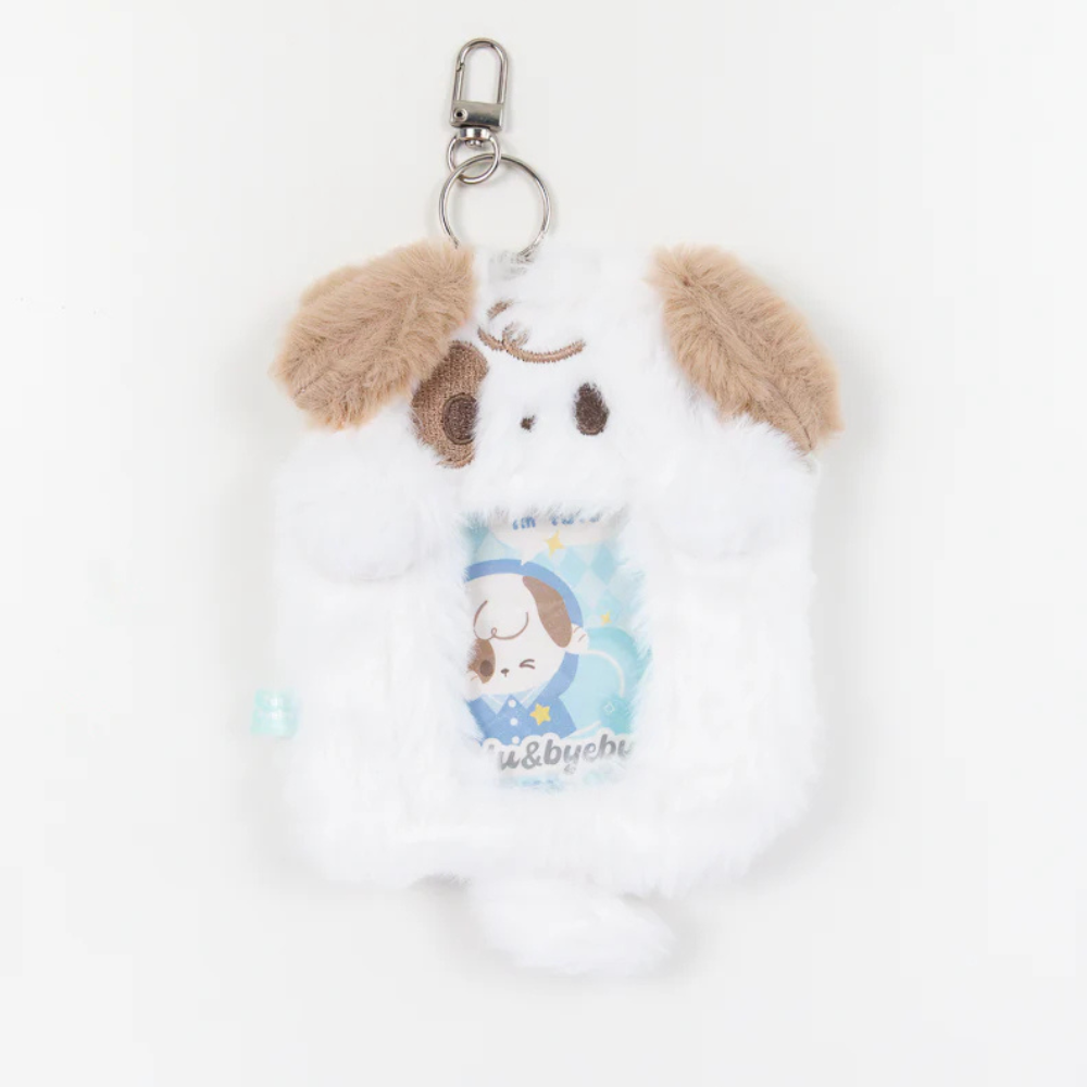 Fluffy photocard holder s výsuvnou šňůrkou