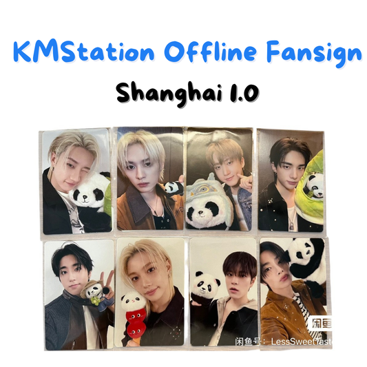 STRAY KIDS KARMA KMSTATION OFFLINE FANSIGN ROUND 1.0 BACK WITH PANDA DRAWINGS BY THE MEMBERS SHANGHAI POB PREORDER