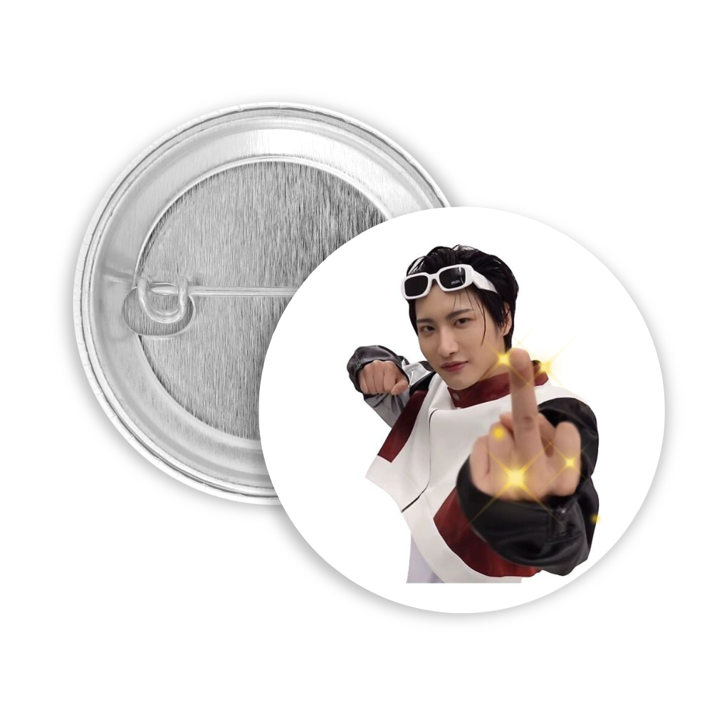 ATEEZ SEONGHWA FLIPPING OFF MEME PLACKA