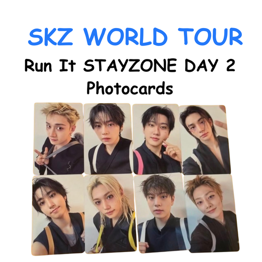 Stray Kids WORLD TOUR RUN IT STAYZONE DAY 2 PHOTOCARDS PREORDER