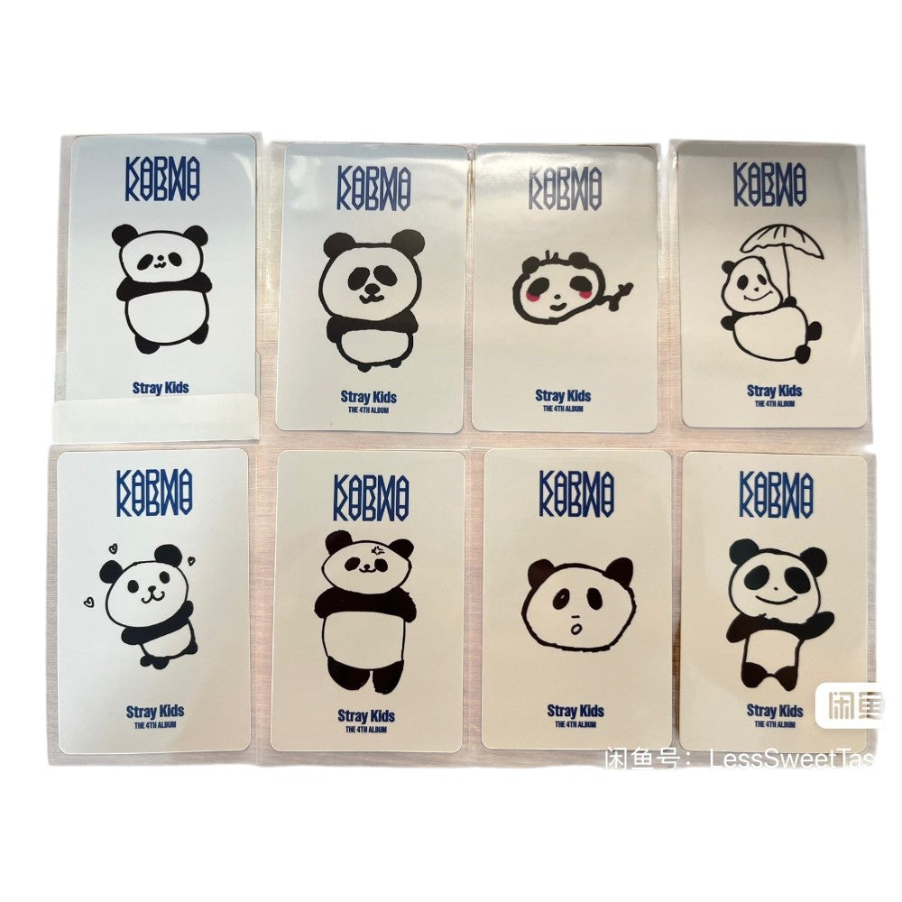 STRAY KIDS KARMA KMSTATION OFFLINE FANSIGN ROUND 1.0 BACK WITH PANDA DRAWINGS BY THE MEMBERS SHANGHAI POB PREORDER