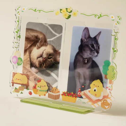 Bombicnic Acrylic Stand Photo Card Decorative Frame 2 Pieces