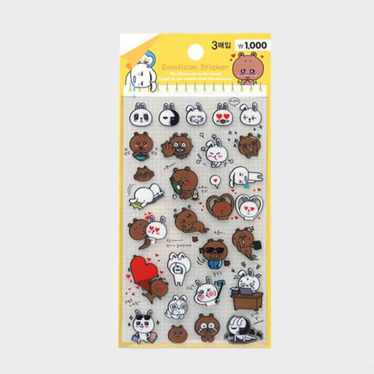 Character Emoticon daily stickers 3ks