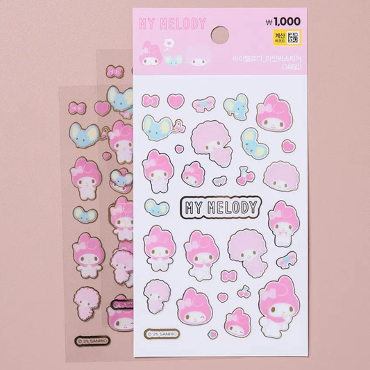 My Melody Line Park stickers 3ks