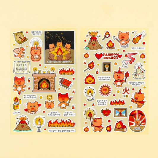 Fortune telling character stickers 4ks
