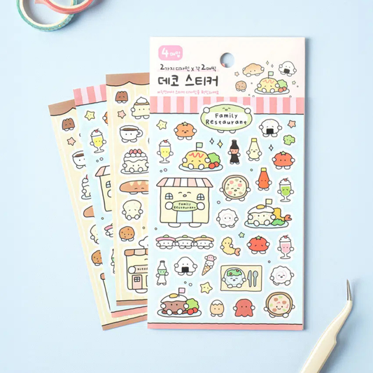 Cute food stickers 4ks