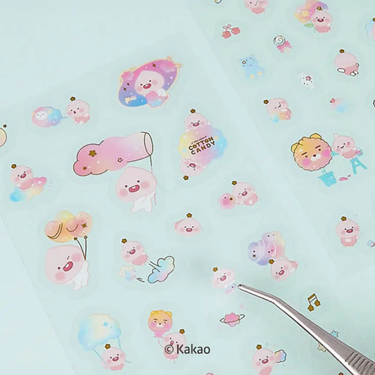 Transparent Little Kakao Friends stickers 3ks