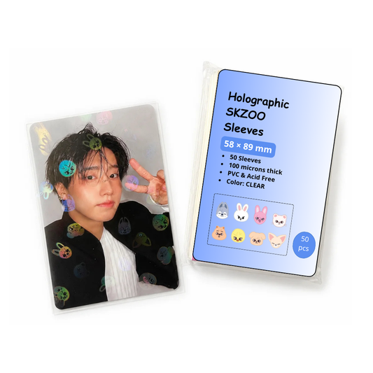 Holographic SKZOO Photocard Sleeves 50pcs